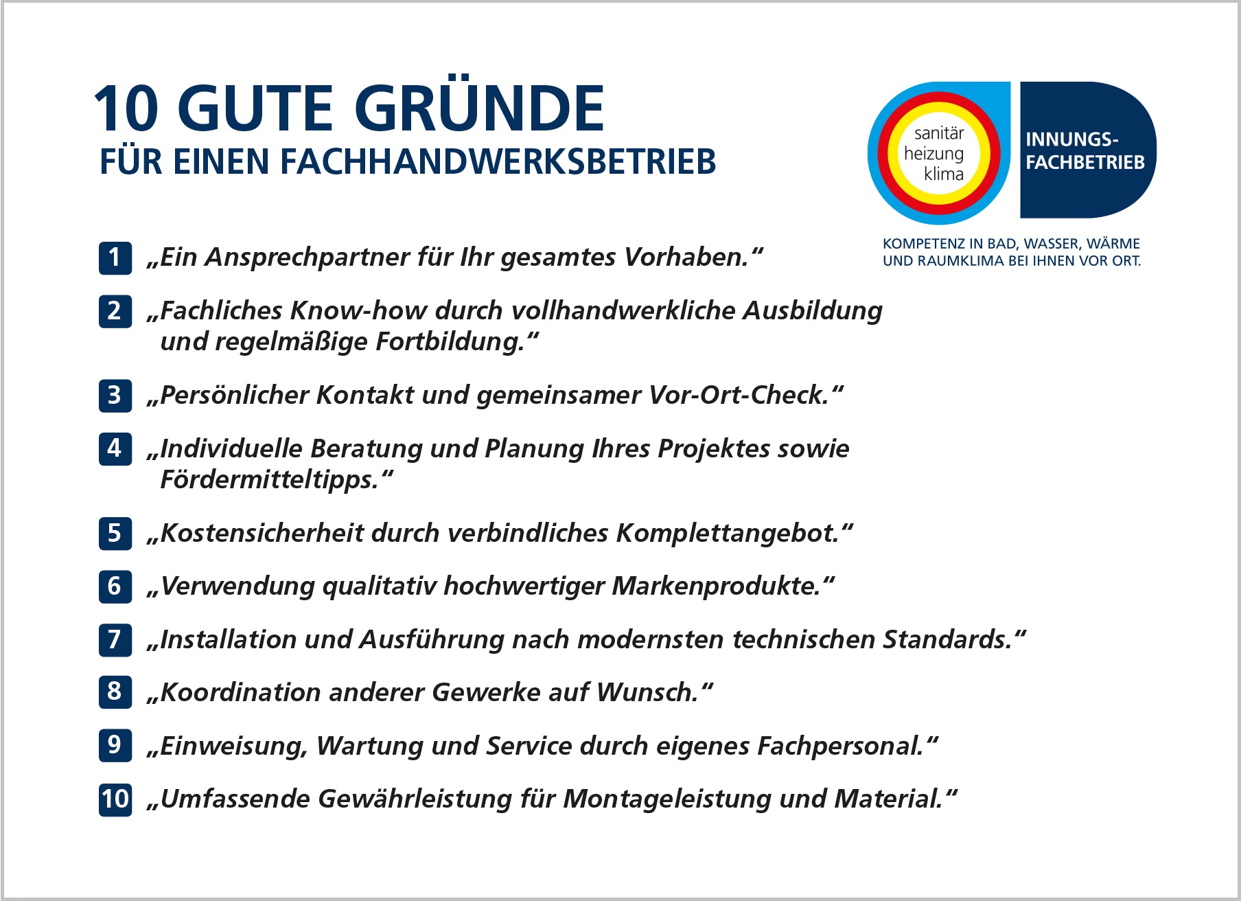10 gute Gründe 10 gute Gründe